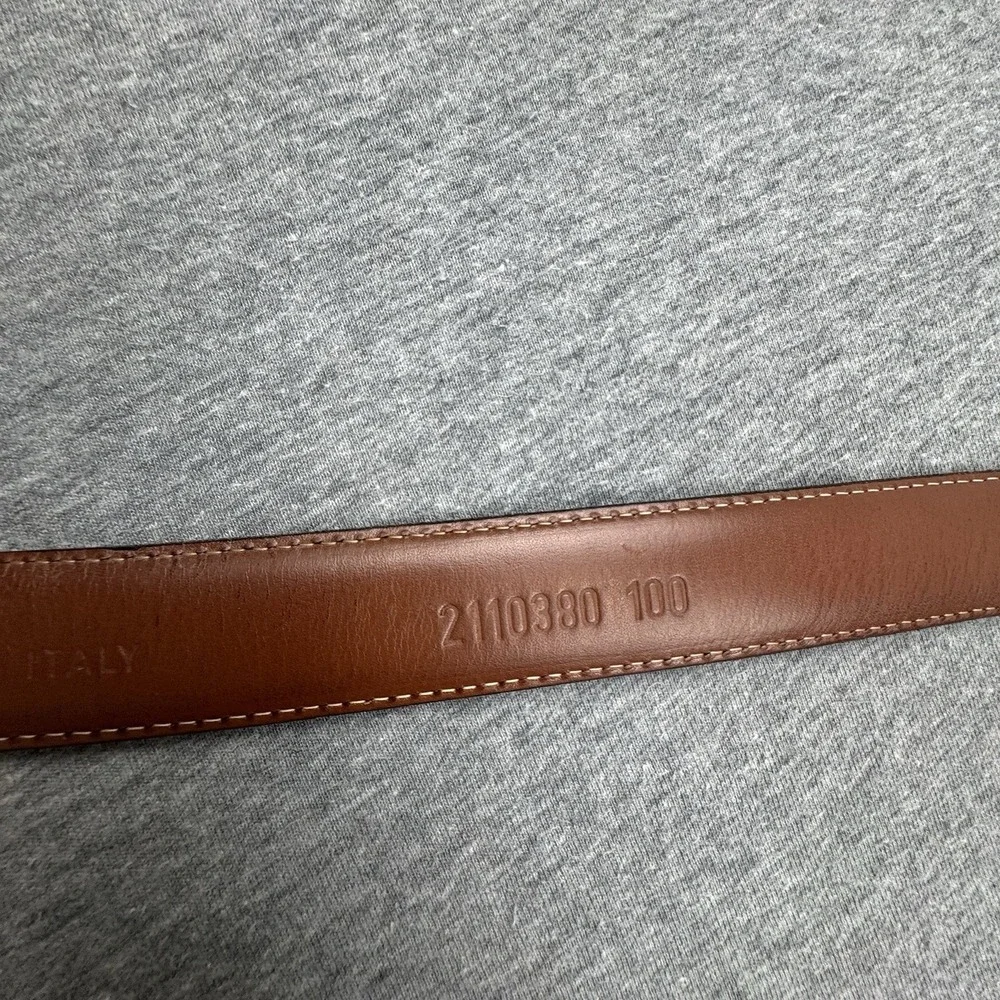 Polo Ralph Lauren Mens Leather Belt Sz 38 Brass Buckle Made In Italy‎ 2110380